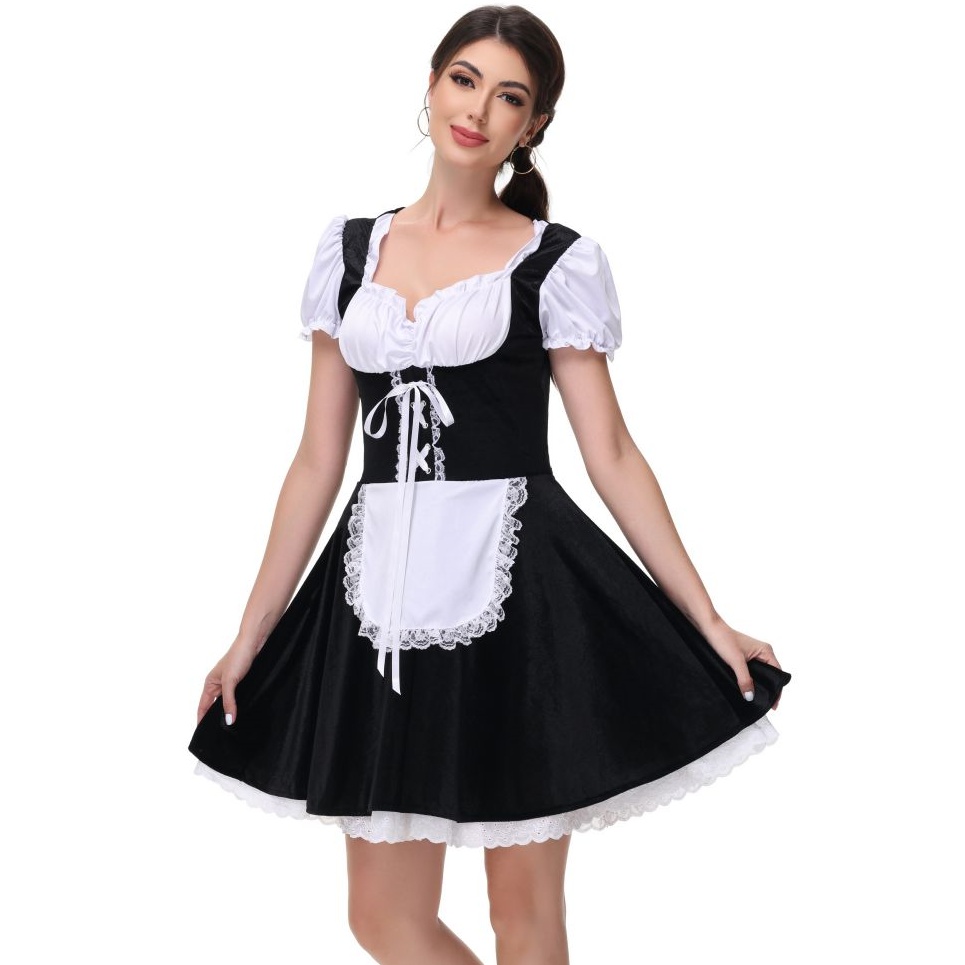 Женские костюмы Октоберфест для баварских платьев Dirndl в клетку
